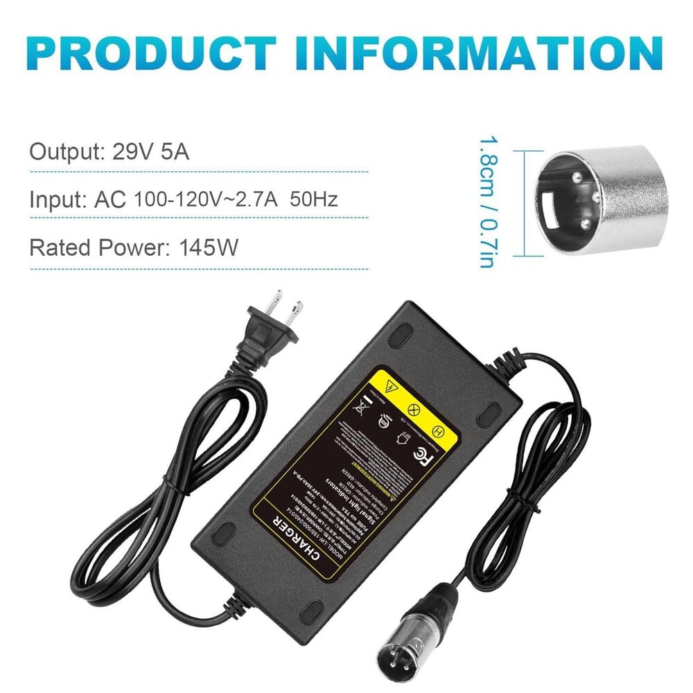 24V 5A 3-Pin Male XLR Battery Charger Jazzy Pride Shoprider Golden Scooter - Picture 4 of 7